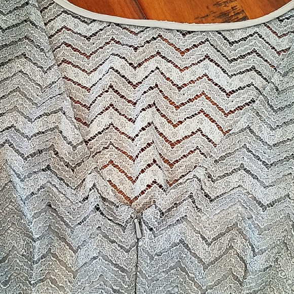 JS Collections Silver-Black Lace Dress - Picture 5 of 8